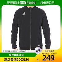 ASICS 亚瑟士 男式运动夹克 轻量吸汗速干全拉链 XL码 001(黑