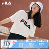 FILA 斐乐短袖T恤2024夏季经典LOGO圆领纯棉宽松上衣 雪白-A-WT（补货） 170/92A/M