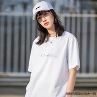 LI-NING 李宁 短袖t恤女式夏季圆领短袖女士时尚舒适运动半袖透气休闲运动上衣