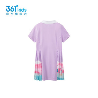 361°童装女童针织连衣裙夏季小童可爱童趣休闲裙子 紫色玫瑰 101