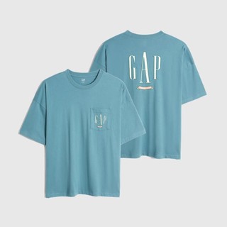 Gap 盖璞 男女装美式复古LOGO字母纯棉亲肤短袖T恤809022夏季运动上衣潮