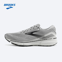 BROOKS 布鲁克斯 跑步鞋男士缓震平衡运动鞋碳中和舒适跑鞋 Ghost 15幽灵 云淡灰/蘑菇灰/黑 43
