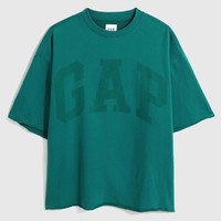 Gap 盖璞 男装夏季款LOGO宽松法式圈织软卫衣601673运动短袖T恤