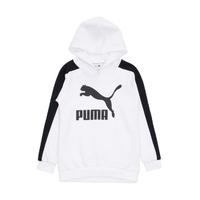 PUMA 彪马 经典儿童卫衣连帽套头大LOGO侧条纹针织毛圈恒温儿童卫衣