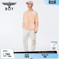 BOY LONDON24春夏男女同款长裤侧边logo印花时尚休闲裤N15006 白色 XS