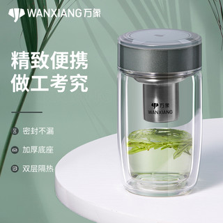 WANXIANG 万象 晶智系列 V181L 双层玻璃杯 200ml 浅栗色