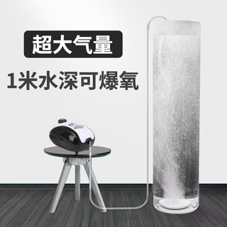 渔邻鱼缸氧气泵超增氧机小型家用充氧机养鱼用打氧机静增氧泵大功率音 卧室级2.3瓦单孔（裸泵）