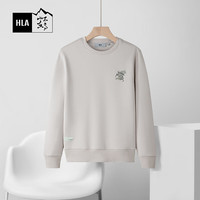 HLA海澜之家卫衣男春秋24新循迹山不在高系列圆领长袖男HNZWW3W042A 米杏花纹93 170/88A M125~136斤