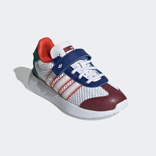 adidas COUNTRY XLG经典魔术贴运动鞋女小童儿童阿迪达斯三叶草 白/学院橙黄/猩红 31.5(190mm)