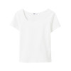 SPAO韩国同款2024年春夏时尚修身圆领纯色短袖T恤SPRWE25G10 白色 160/84A/S