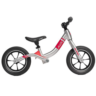 阿捷利特儿童平衡车滑步车宝宝3-5-6岁两轮滑行车无脚踏学步滑步平衡车 12寸 -拉丝银 -充气轮