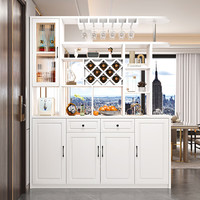 乐式酒柜客厅隔断柜进门玄关柜简约现代家用装饰柜间厅柜北欧屏风柜 全白色-1.6米