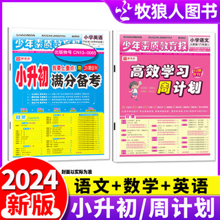 2024年小升初满分备考少年素质教育报小学生1-3-6年级语文数学英语试题考点全优高效学习周计划六年级升七年级毕业考试复习通用版