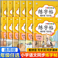 小学语文同步练字帖一年级字帖练字四年级三年级上册二年级下册练字帖人教版课本控笔训练小学生专用楷书临摹描红本 每日一练 字帖