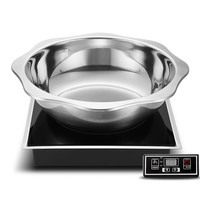 闪盾火锅电磁炉嵌入式方形大功率3000W酒饭店触摸线控电磁炉商用   线控单机+平钢圈