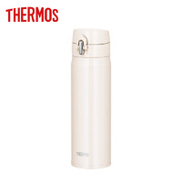 膳魔师（THERMOS）保温杯水杯不锈钢杯子保冷杯男女士车载便携弹盖杯JOH-500 日版 缓慢开盖 白色500ml