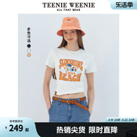 TEENIE WEENIE TeenieWeenie小熊2024年夏季新款宽松短袖T恤多巴胺时尚上衣休闲