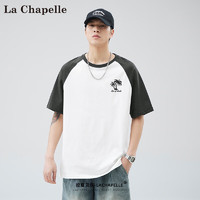 La Chapelle t恤男士夏季宽松休闲插肩袖情侣潮牌男女款半袖体恤