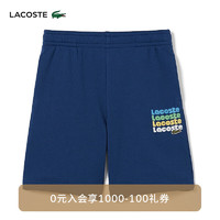 LACOSTE法国鳄鱼童装24夏季舒适运动短裤GJ7977 HBM/深蓝色 10A/140