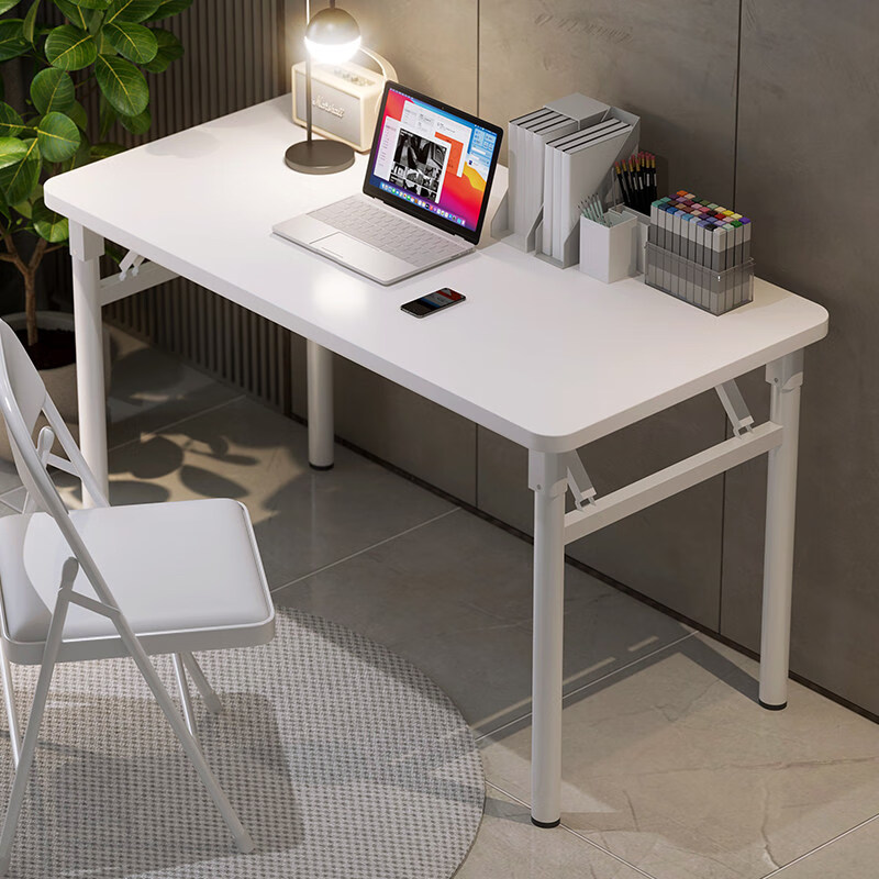 全品屋 可折叠桌电脑桌台式学生长条桌卧室简易书桌写字学习桌桌子办公