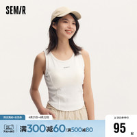 Semir 森马 [商场同款]森马背心女短款紧身字母2024新款夏季圆领上衣显瘦百搭