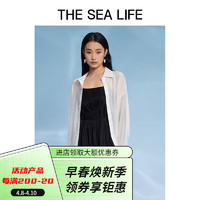 THE SEA LIFE欧海一生 透气衬衫轻薄舒适24春夏白色小衬衫外搭11237 云白色 M