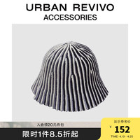 URBAN REVIVO 2024春季女士潮酷撞色百搭针织帽UAWA40061 多色 F