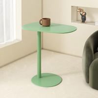 小匠材极简茶几侘寂沙发边几小户型边桌咖啡桌现代简约铁艺桌雅绿加高款