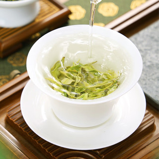 狮峰 牌绿茶安吉原产地珍鲜白茶叶特级100g 2024年新茶明前袋装自