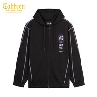 百亿补贴：Cabbeen 卡宾 男装连帽夹克春秋款纯棉字母印花外套宽松H