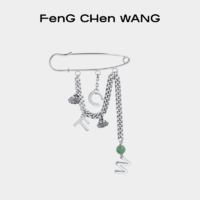 FenG CHen WANG 凤凰系列中性款金属标志设计感LOGO配饰胸针