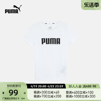 PUMA 彪马 大童女子休闲印花圆领短袖T恤 GIRLS ESS TEE 847586