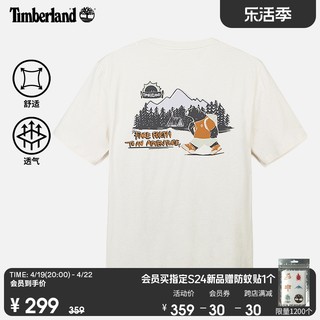 Timberland 官方男女同款短袖T恤24春新休闲透气印花|A669F