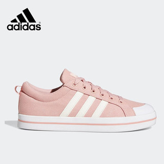 adidas 阿迪达斯 粉色帆布鞋女鞋2024春季新款轻便透气休闲鞋正品运动鞋子