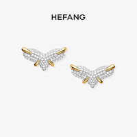 HEFANG Jewelry 何方珠宝 HEFANG何方珠宝爱心虎牙耳钉本命年小众高级时尚百搭耳环ds