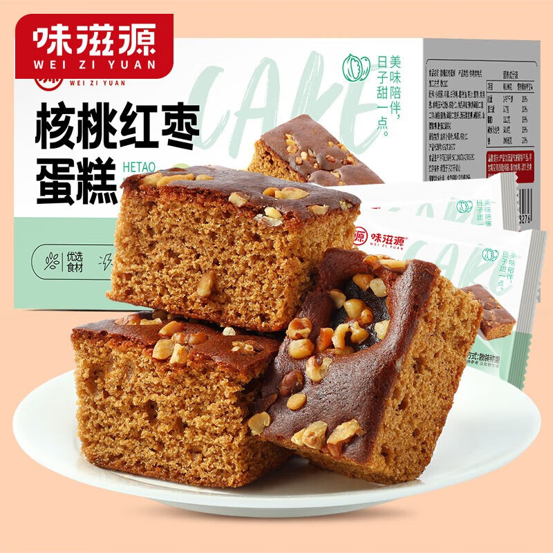 weiziyuan 味滋源 网红充饥糕点  核桃红枣蛋糕 400g *3盒