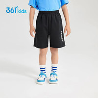 361° 童装儿童针织五分裤 夏季新款 经典黑 120cm
