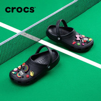 卡骆驰crocs王俊凯同款洞洞鞋男沙滩鞋户外包头拖鞋女鞋10001 黑色-001 37/38(230mm)