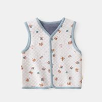 嘟嘟家婴儿马甲秋装宝宝背心秋冬保暖儿童秋季上衣男童童装女wp 蓝色 73