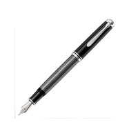 Pelikan 百利金 钢笔 M805 黑条纹白夹 F尖 单支装