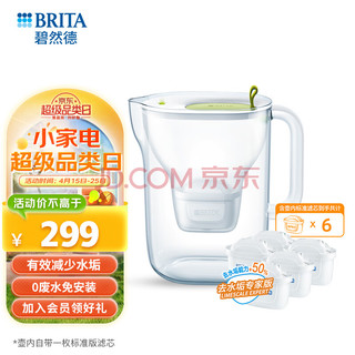 BRITA 碧然德 fill&enjoy Style设计师系列 滤水壶 绿色 一壶六芯