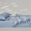 罗兰禧约简约60支莱赛尔天丝四件套夏季凉感纯色床笠床单被套床上用品 BXS莱赛尔天丝套件-极光蓝 床单款1.2米床丨被套150x200cm
