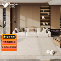 范嘉伦（VanCalen）地毯客厅轻奢沙发毯防水卧室家用房间床边毯免洗可擦加厚 澳德绒-对格月米 250x450cm