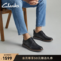 Clarks 其乐 轻跃系列男款英伦正装皮鞋经典德比鞋休闲皮鞋结婚鞋 黑色 261781517  41