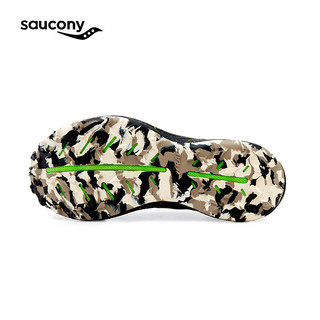 Saucony索康尼啡驰男鞋全掌碳板竞速越野跑鞋户外专业运动鞋子 灰黑-86 44