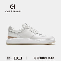 COLE HAAN 歌涵 colehaan/歌涵 男鞋休闲鞋 春夏新款牛皮革拼接舒适轻盈透气休闲鞋C34902 白色-C34902 40.5