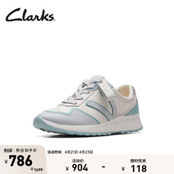 Clarks 其乐 达什利特系列女鞋春夏休闲小白鞋运动板鞋女 蓝色/白色 261722154 40