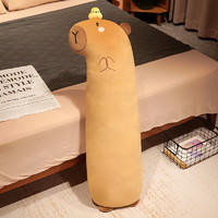 菲菲熊毛绒玩具卡通水豚佛系长抱枕床上睡觉女生夹腿长条枕 小鸡佛款 120厘米/1.35kg
