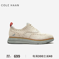 COLE HAAN 歌涵 colehaan/歌涵 男鞋牛津鞋 春季轻盈缓震休闲舒适低帮皮鞋男C37150 灰色-C37150 42.5