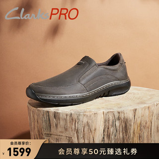 Clarks 其乐 匠心系列男鞋简约舒适透气一脚蹬百搭时尚休闲皮鞋 深棕色 261751977 40